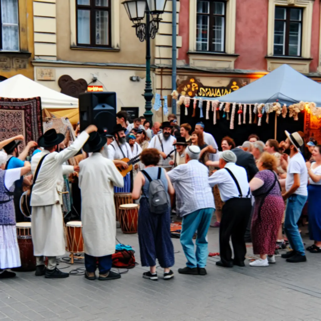 Uliczny festiwal z muzyką i tańcem